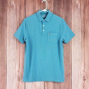 Vineyard Vines Mens Size XS Edgartown SS Polo Shirt Blue Striped Pocket
